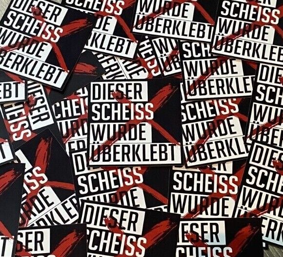 Aufkleber 'DIESER SCHEISS WURDE ÜBERKLEBT' - Verschiedene Größen