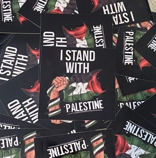Aufkleber 'I Stand With Palestine' - XXL