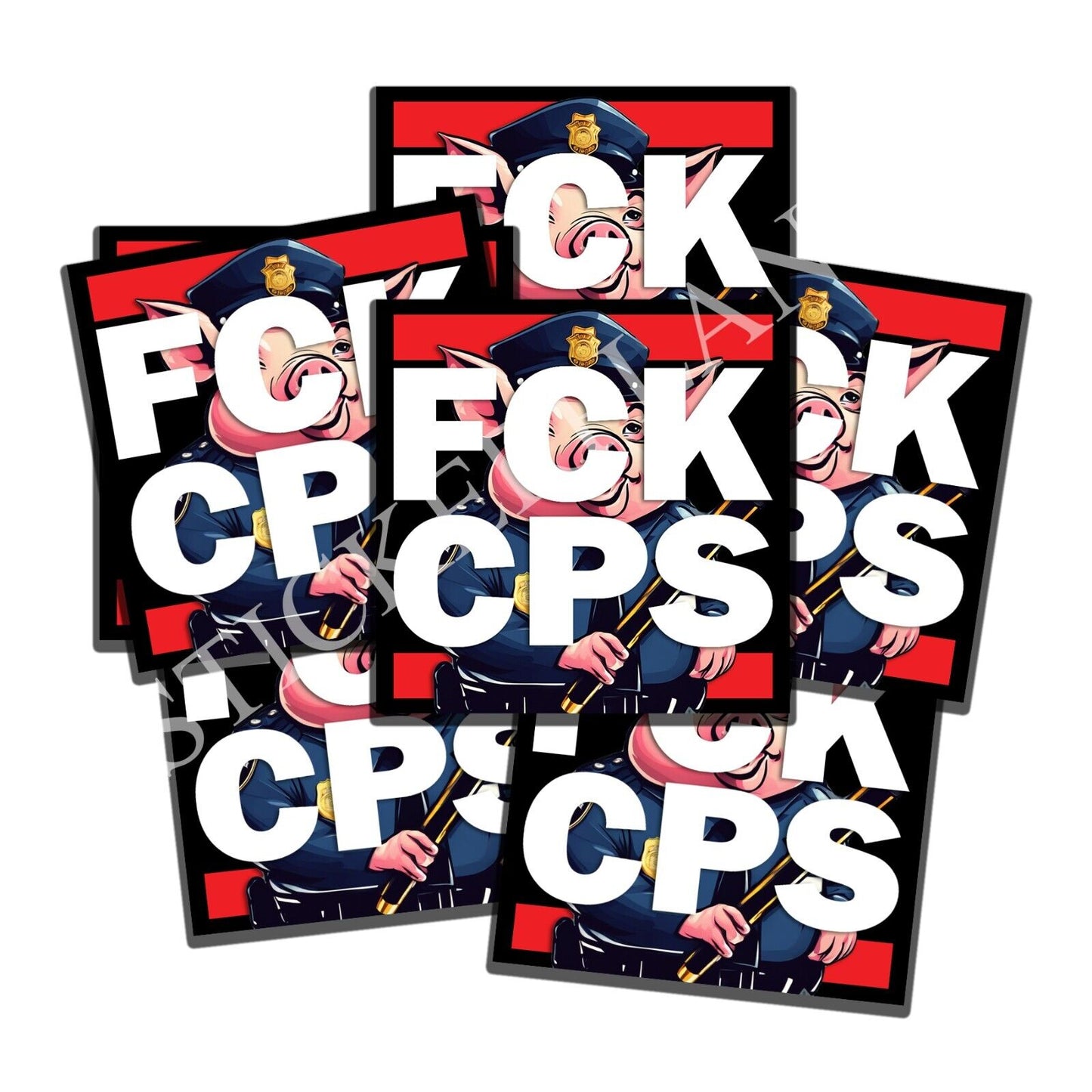 'FCK CPS' sticker - XXL