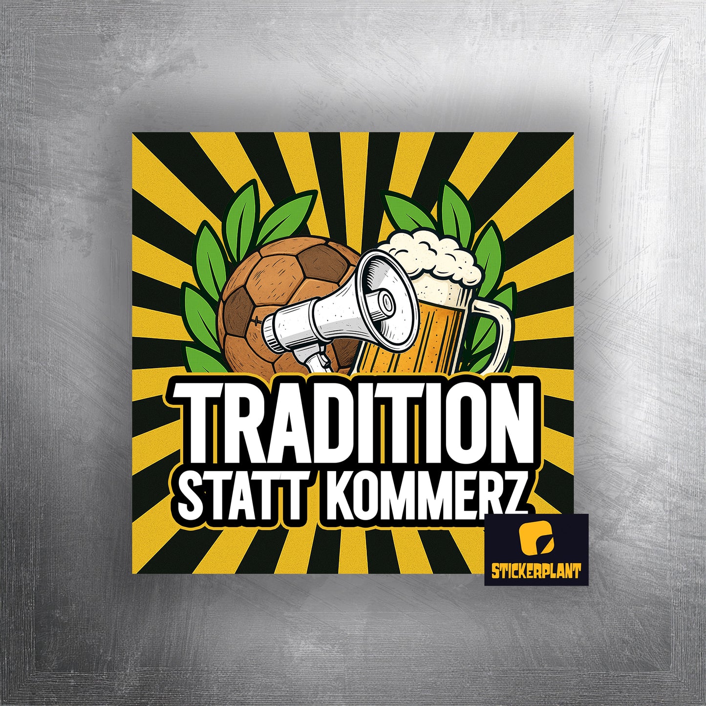 Aufkleber 'Tradition statt Kommerz' - XXL