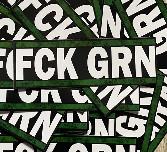 Aufkleber 'FCK GRN' - Schriftzug