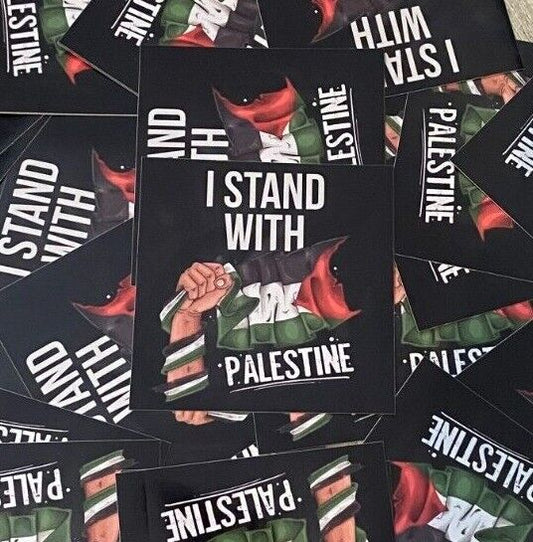 Aufkleber 'I Stand With Palestine' - XXL