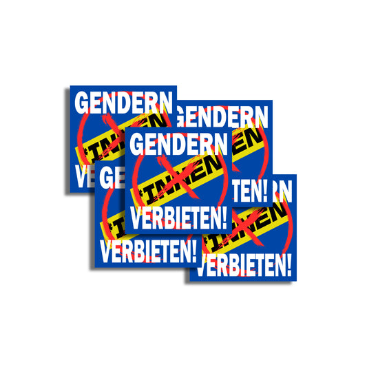 Aufkleber 'GENDERN VERBIETEN!' - XXL