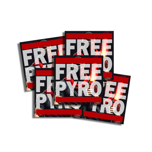 Aufkleber 'FREE PYRO' - XXL