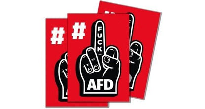 Aufkleber 'FCK AFD' - Mittelfinger