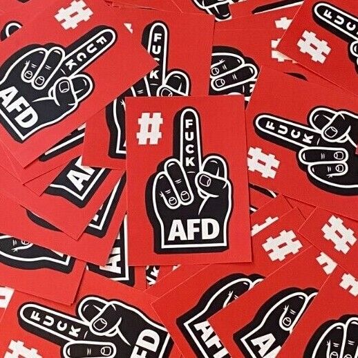 Aufkleber 'FCK AFD' - Mittelfinger