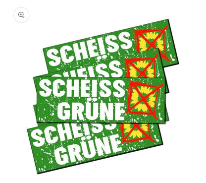 Aufkleber 'Scheiss Grüne'