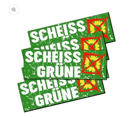 Aufkleber 'Scheiss Grüne'