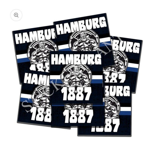 Aufkleber 'HAMBURG 1887' - XXL